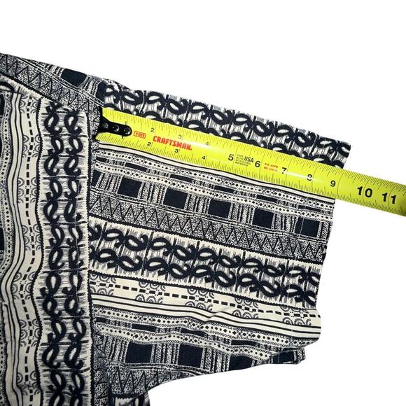 VTG 80s Natural Issue Shirt Men XL Slim Geometric Striped Short Sleeve Cotton - Picture 5 of 8